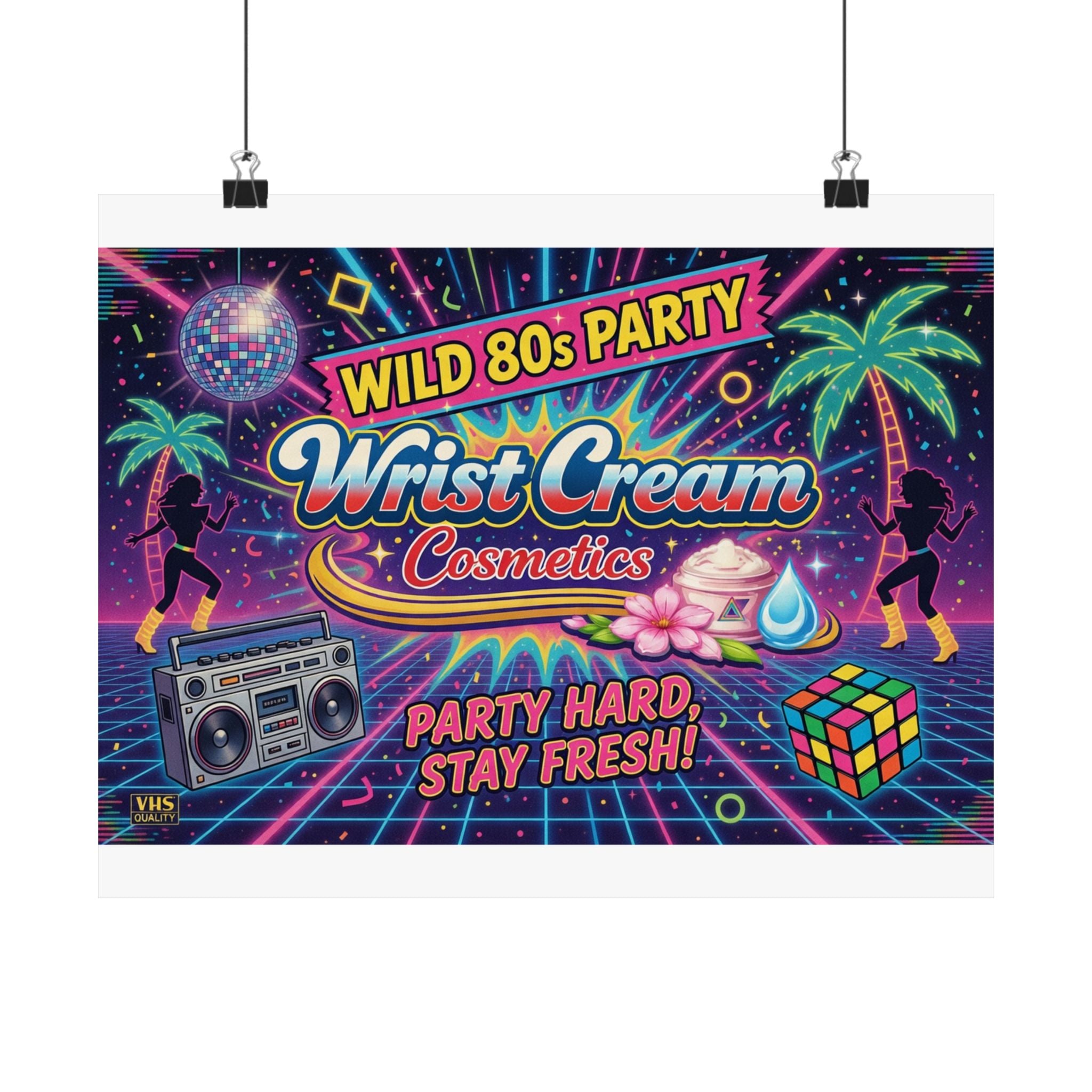 WristCream™ Wild 80s Party Poster