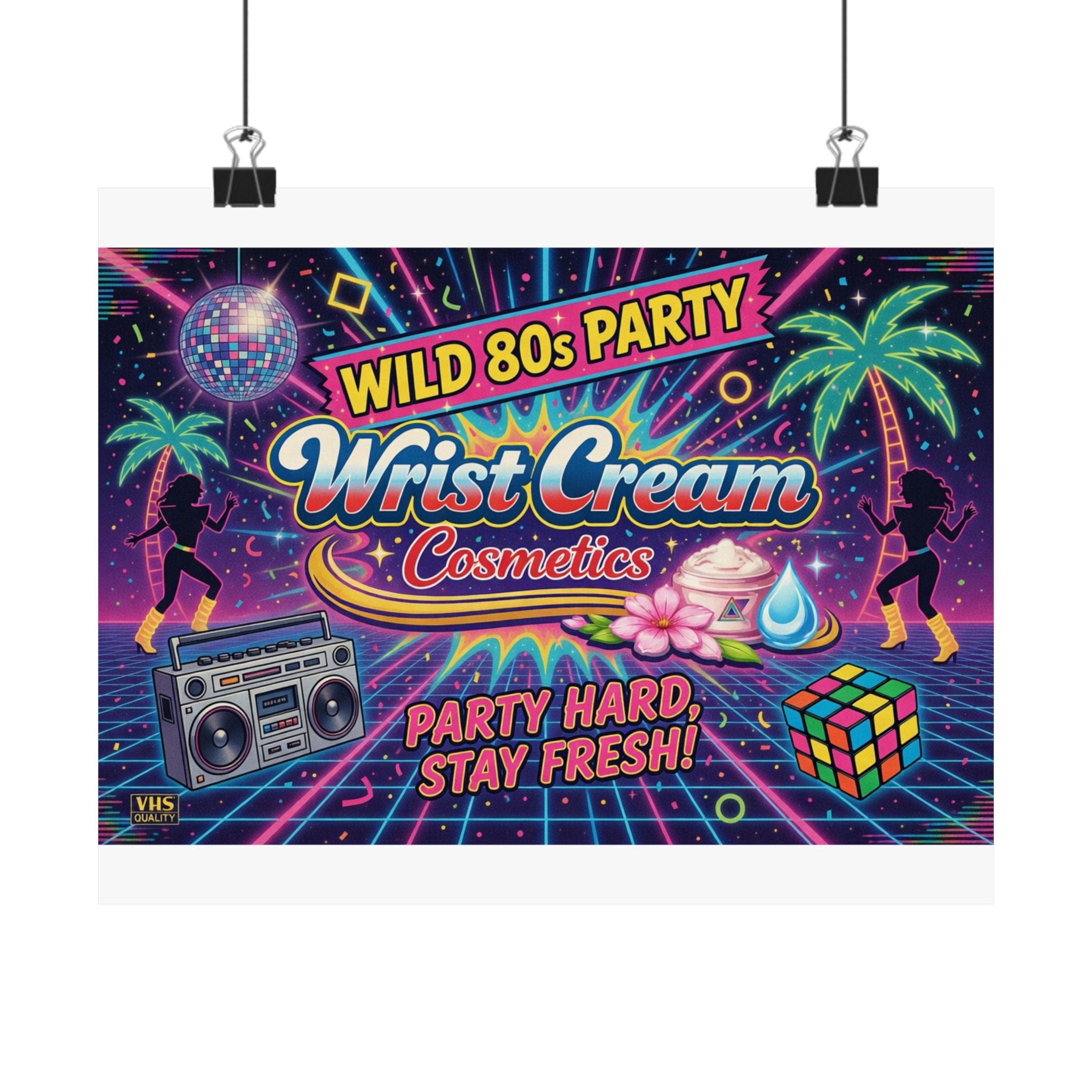 WristCream™ Wild 80s Party Poster