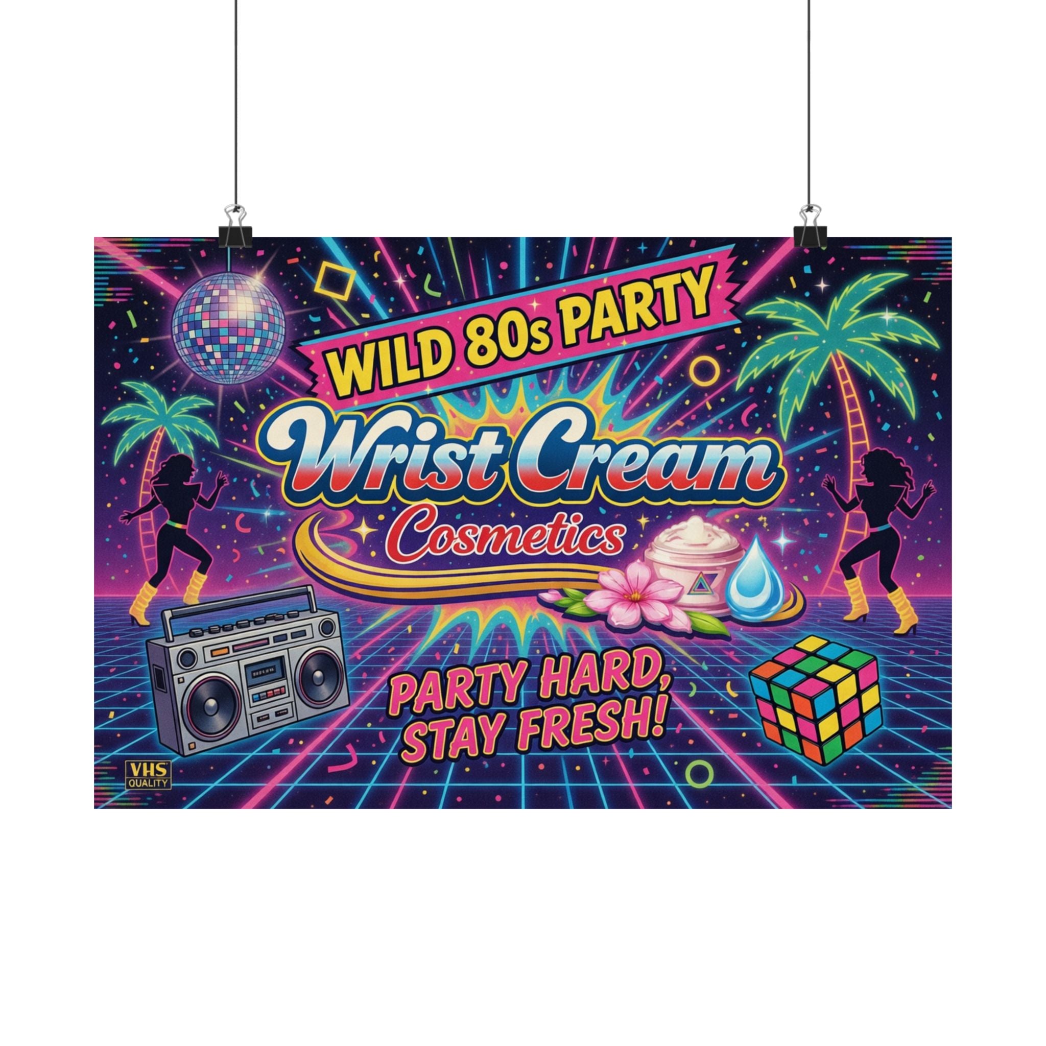 WristCream™ Wild 80s Party Poster