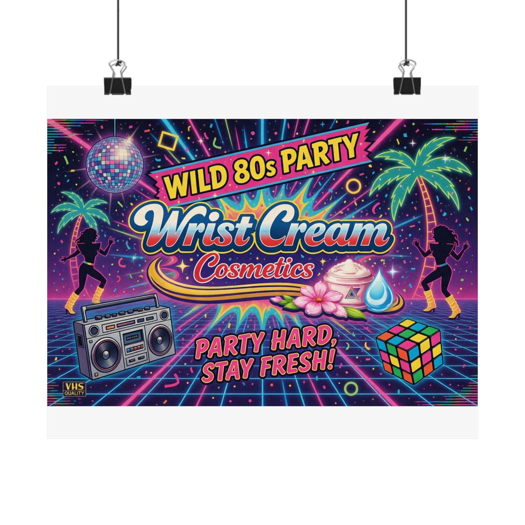 WristCream™ Wild 80s Party Poster